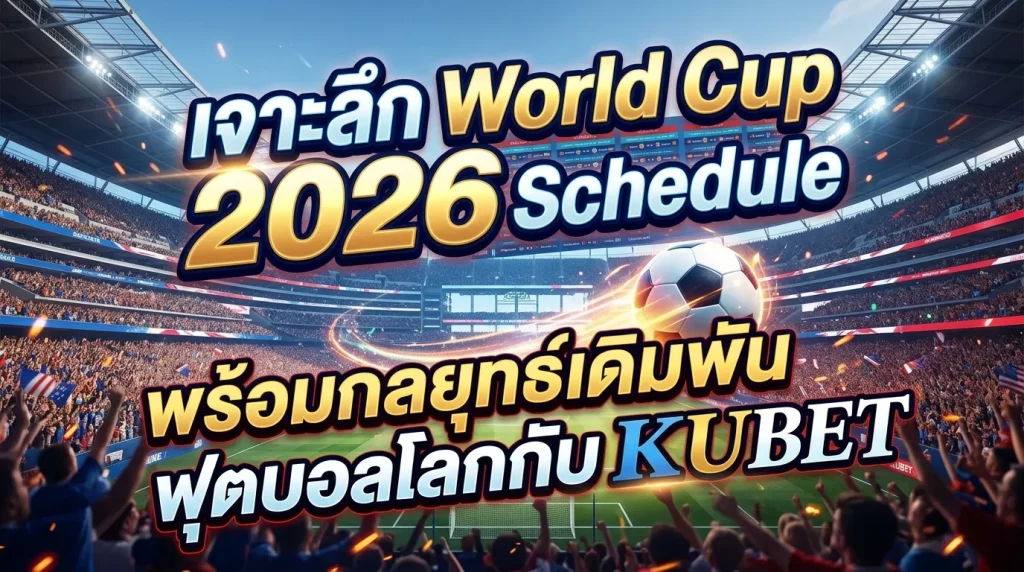เจาะลึก World Cup 2026 Schedule พร้อมกลยุทธ์เดิมพันฟุตบอลโลกกับ KUBET
