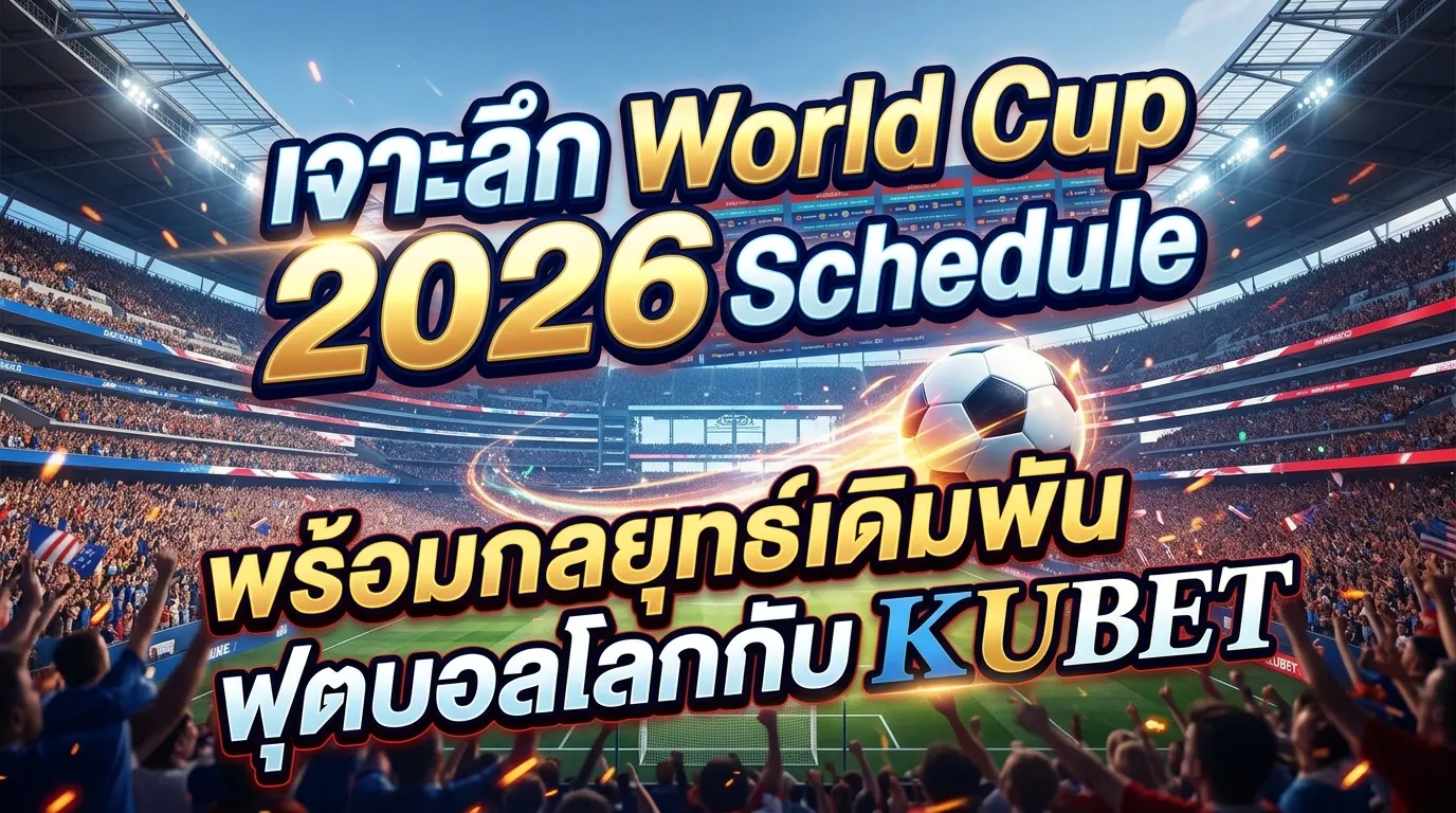 เจาะลึก World Cup 2026 Schedule พร้อมกลยุทธ์เดิมพันฟุตบอลโลกกับ KUBET